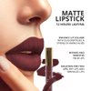 Lip Booster Matte | Contains Hyaluronic Acid, Collagen and Oligopeptides | Repairs and Smooths | 12 Hour Lasting Matte Lipstick | Nourishes and Hydrates Lips | Mela Beauty Studio Professional Makeup (Alejandro)