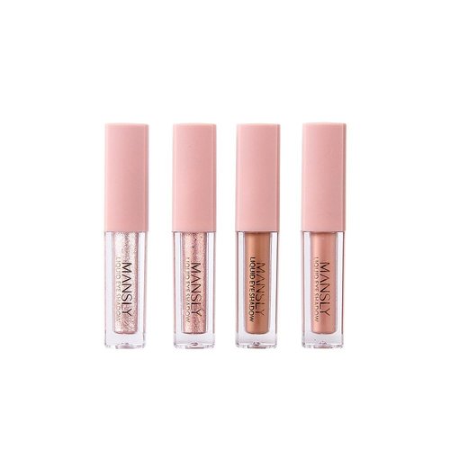 Neptniopllab 4 PCS Liquid Eyeshadow,Pearl/Matte Texture Liquid Eyeshadow Shiny High-Pigment Fast-Drying Diamond Sparkle Gradient Eyeshadow for Girls