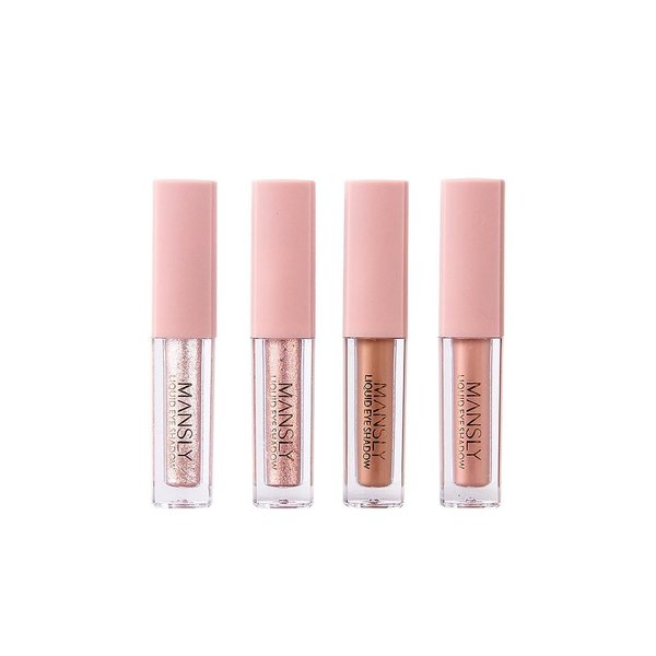 Neptniopllab 4 PCS Liquid Eyeshadow,Pearl/Matte Texture Liquid Eyeshadow Shiny High-Pigment Fast-Drying Diamond Sparkle Gradient Eyeshadow for Girls