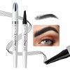 Eyebrow Pencil 4 Fork tip Design Stereoscopic Eye Makeup Eyebrow Makeup, Long Lasting, Waterproof and Smudge-proof Eyebrow Black