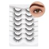 Lashes False Eyelashes Soft Faux Mink False Lashes 15MM False Lashes Chiref Fluffy Curly False Eyelashes 3D 7 Pairs T31-Blossom