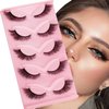 Palimainy cat eye lashes， mink lashes fluffy， Flattering Wispy Volume, Lightweight and Comfortable for Effortless Application - Perfect Length for Dramatic Looks on Any Occasion(5pairs)