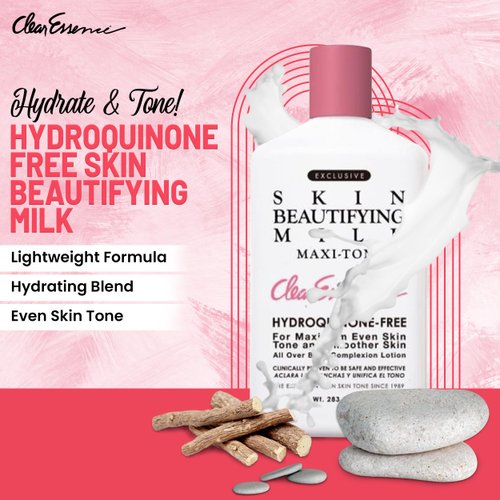 Clear Essence Exclusive Skin Beautifying Milk Hydroquinone-Free Maxi-tone Lotion - Skin Lotion for Hydrating Dry Skin - Hydrating Lotion to Hydrate Skin with Shine - (10.0 Oz.)