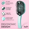 MOYOKO Detangling Hair Brush - Vented Brush for Fine, Wavy, Straight, Curly and Thick Hair, No Pull Design (Blue Chrome)