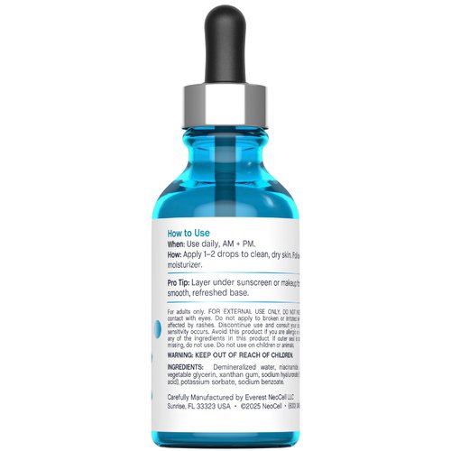 Niacinamide Hyaluronic Acid Serum | 2 fl oz | Plus Zinc | Moisturizing Formula | for Face and Neck | Advanced Skincare