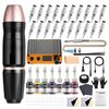 Tattoo Gun,Solong Anti-fatigue Mode Power Supply Professional Tattoo Kits with 5pcs Tattoo Table Covers Clean Pads Rotary Tattoo Gun Starter Kit with 20pcs Tattoo Cartridge Needles