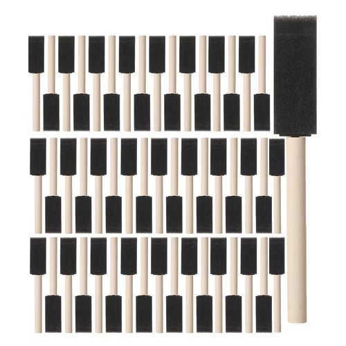 Bates- Foam Paint Brushes, 50 Pack, Foam Brushes 1 inch, Sponge Brushes, Sponge Paint Brush, Foam Brushes for Painting, Foam Brushes for Staining, Paint Sponges, Foam Brushes for Mod Podge Brushes