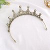 Crystal Bridal Crown Baroque Crystal Tiara for Women Rhinestone Crown Wedding Bridal Headband For Halloween Party Purple Black Baroque Queen Crown