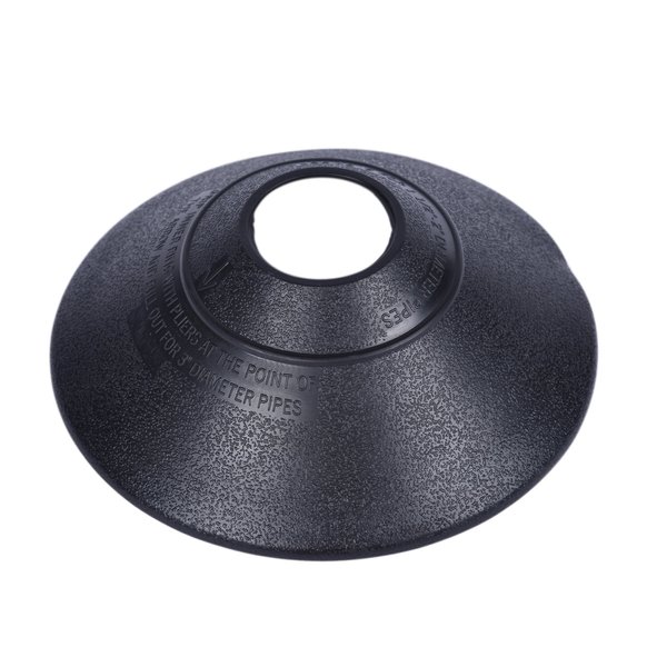 Oatey 14136 Rain Collar 1.5"-3" No-Calk Roof Flashing, Black