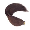 Tape in Hair Extensions Human Hair Dark Brown Extensions Seamless Skin Weft Tape in Hair Straight Remy Hair Extensions Tape in 20 PCS Invisible Adhesive 40G Real Hair Extensions 18 Inch for Women