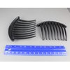 2 Black Big Huge Hair Comb set pack Silver plastic teeth side clip 4 inches wide