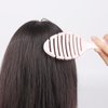 Ribbed Scalp Massage Comb for Women, Purple Hollow Detangling Hair Brush