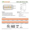 CBconcept UL-Listed, JCD 120 Volt GY6.35 LED Light Bulb, 10-Pack, 3 Watt, 330 Lumen, Pure White 6000K, 360° Beam Angle, 35W Equivalent, G6.35/GY6.35 Halogen/Xenon/Incandescent Replacement Bulb