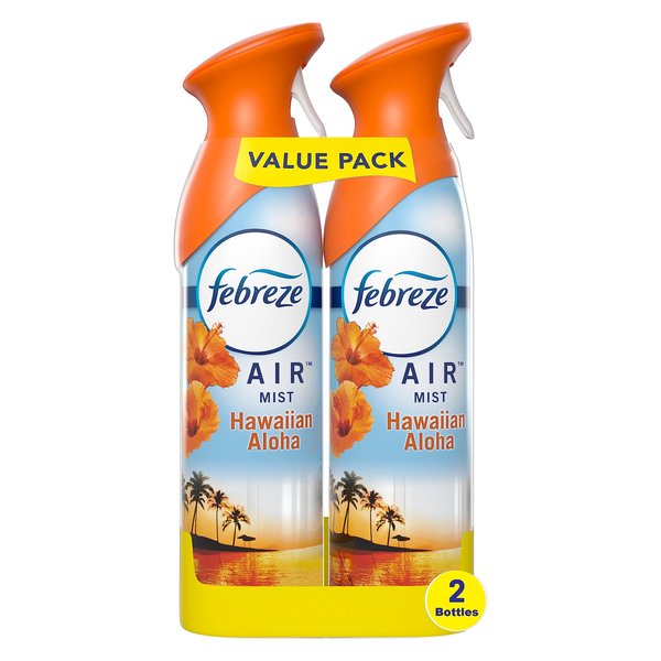 Febreze Odor-Eliminating Air Freshener, Hawaiian Aloha, Pack of 2, 8.8 oz each