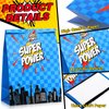 24 Pack Hero Party Gift Bags with Hero Theme Stickers Hero Theme Goodie Bags Hero Party Favor Treat Bags for Kids Hero Theme Birthday Party Decorations