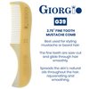 Giorgio Beard Combs Set - Handmade Ivory Beard Comb Kit for Beard and Mustache Grooming - Includes Fine and Wide Tooth Pocket Dresser Comb + Fine Tooth Straightening Comb + Fine Teeth Mustache Comb
