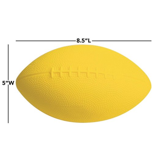 S&S Worldwide Junior Size Molded Foam Football. Bright Yellow Ball is 8-1/2" Long. Lightweight, Soft Foam Ball Eliminates Fear of Catching a Football. Perfect for Kids.