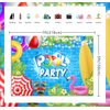 Cenven Summer Pool Party Backdrop Hawaiian Beach Ball Swim Ring Surfboard Tropical Palm Flower Photography Background Baby Shower Birthday Swimming Pool Party Decoration 7x5FT