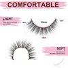 SONAFEEL Short Eye Lashes for Glasses wears 12mm 14Pairs a Little Cat Eye Effect False Eyelashes Natural Look Handmade Reusable 3d Mink Lashes Pack