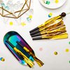 Sumind 24 Pieces Gold Noise Makers Glitter Noise Makers Metallic Fringed Party Blowers for Adults Birthday Graduation Sporting Events 2025 New Years Party Favor Supplies