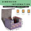 Dmoicols Card Deck Box Holds 100+ Single Sleeved Cards,Laser Sparkly Material Card Storage Box Horizontal,MTG Commander Deck Box with 2 Dividers fit TCG CCG Magic Cards(Sparkly Purple Piece)