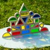 KudoJoy Wooden Building Blocks Set for Kids | 24pcs Geometry Wooden Blocks Enhancing Kid’s Creativity, Imagination, & Awareness of Colors | Educational Toy Creating Perfect Bond for Parents & Child!