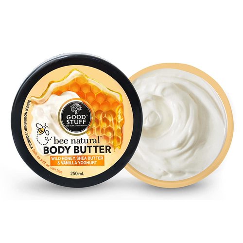 Good Stuff Bee Natural Body Butter with Deep Nourishing wild honey and Shea butter, 8.45 Fl Oz