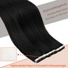 Sunny Hair Tape in Extensions Human Hair Black Tape in Human Hair Extensions Short Tape in Hair Extensions Real Human Hair Black Color #1 12inch Tape Hair Extensions Black 20pcs