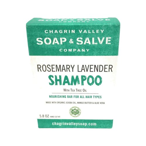 Organic Natural Shampoo Bar - Rosemary Lavender - Chagrin Valley Soap & Salve (1 Bar)