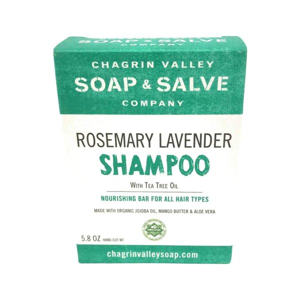 Organic Natural Shampoo Bar - Rosemary Lavender - Chagrin Valley Soap & Salve (1 Bar)