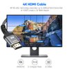 Highwings 4K HDMI Cable 20FT, 4K HDR High Speed 18Gbps Braided Nylon HDMI to HDMI Cord, HDCP 2.2,ARC,Video 4K UHD 2160p,HD 1080p,3D-for Laptop,Game Monitor,PS3,PS4,Blu-ray,Netflix Projector ect