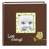 Pioneer Photo Albums EV-246FB/OG 200-Pocket Baby Owl Printed Designer Frame Cover Photo Album, Green 4 x 6 Inch