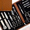 3 Swords Germany - Brand Quality 23 Piece Manicure Pedicure Grooming kit Set for Professional Finger & Toe Nail Care Tweezers File Clipper Fashion Leather case in Gift Box, Made by 3 Swords (7452)