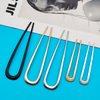 5 Pcs 5.5’’ & 3.9’’ French Hair Pins Simple U Shaped Metal Hair Pins U French Metal Hair Forks Hair Sticks 2 Prong Updo Chignon Pins for Women Lady Buns Hair Accessories, 2 Sizes (Black, Gold, Silver)