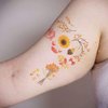 Oottati Waterproof 12 Sheets Summer 100+ Design Watercolor Painting Animal Flowers Leaves Small Fake Temporary Tattoo Stickers