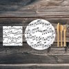 Beistle 16 Piece Disposable Musical Notes Paper Lunch Napkins 1950’s Rock and Roll Party Supplies Birthday Tableware, 6.5" x 6.5", Black/White