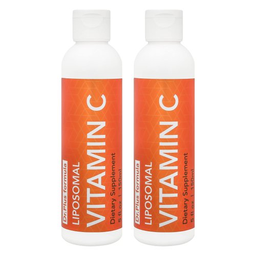 [Set of 2] Liposomal Vitamin C 1000 mg Liquid, 5 fl oz, High Absorption Liquid Immune Support for Men, Women & Kids, USA Made & Non-GMO, Sugar-Free, 60 Liquid Servings