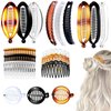 18 Pieces Classic Banana Hair Clips Fashionable Hair Comb Clips Fishtail Hair Clip Ponytail Banana Hair Clips for Women Girls, 6 Styles