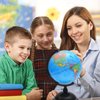 World Globe for Kids Learning - 8 inch Interactive Earth Globe with Stand for children Educational Geography, Spinning World Globes Map Decorative Kids Room, Classroom, Desk, Office, Home