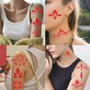 Y 10 Sheet Red Eye Makeup Temporary Tattoo Stickers Women Girls Makeup Festival Carnival Birthday Party Fake Body Tattoos for Girls Beautiful Cosmetics Theme Face Tattoos Body Tattoos
