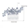 Missgrace Silver Simple Bride Wedding Prom Sparkling Zircon Side Hair Comb Crystal Rhinestones Flower Hair Comb Clips Bridal Hair Accessories Hair Piece for Women