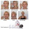 Facial Cupping Set for Face, Neck, and Body + Konjac Sponge - Silicone Face Cupping Set for Massage Therapy - Rejuvenating Facial Cups for Skin Care, Wrinkles, and Cellulite by DoSensePro