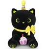 Prewplam Black Cat Plush Toys, 8" Kawaii Cat Stuffed Animal, Cute Happy Birthday Black Cat Plushies, Soft Stuffed Cat Birthday Plush Doll Gift for Kids Christmas Birthday