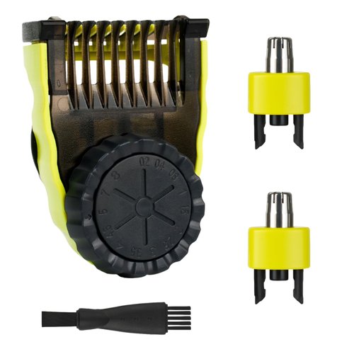 Adjustable Guide Comb Guard for One Blade QP2520 QP2530 QP2620 Nose Trimmer Replacement Blades Heads - Compatible with Philips Norelco One Blade Attachments Includes Guide Comb and Nose Trimmer