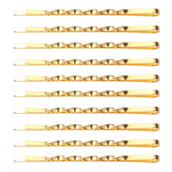 50 Pcs 2.17" Bobby Pins Metal Twist Hair Clips Simple Hairpins Hair Accessories for Women and Girls (Gold)