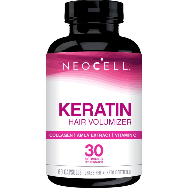 NeoCell Keratin Hair Volumizer With Collagen, Amla Extract and Vitamin C, Hair and Skin Supplemen...