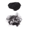 Ecojunmi Invisible Hair Nets for Long Hair, 100 Pcs 24 inch Black Elastic Mesh Women Hairnets Wig Cap for Wigs Frontal Closure Hair Bun Sleeping Food Service (24 inches)