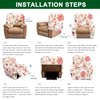 CRFATOP Stretch Recliner Cover 4-Pieces 1 Seat Recliner Chair Slipcovers Printed Fallon Collection Slipcover Recliner Lazy Boy Furniture Protector for Living Room,11