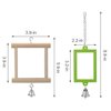 Wontee 4 PCS Bird Mirror with Bell Parrot Hanging Interactive Playing Toy for Cockatiel Parakeets Canaries Budgie Cage Accessories