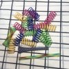 PIVHWIR Cat Spring Toys Set of 30, Plastic Colorful Interactive Cat Toy Cat Coils Spring Pet Toys and Springs Tube